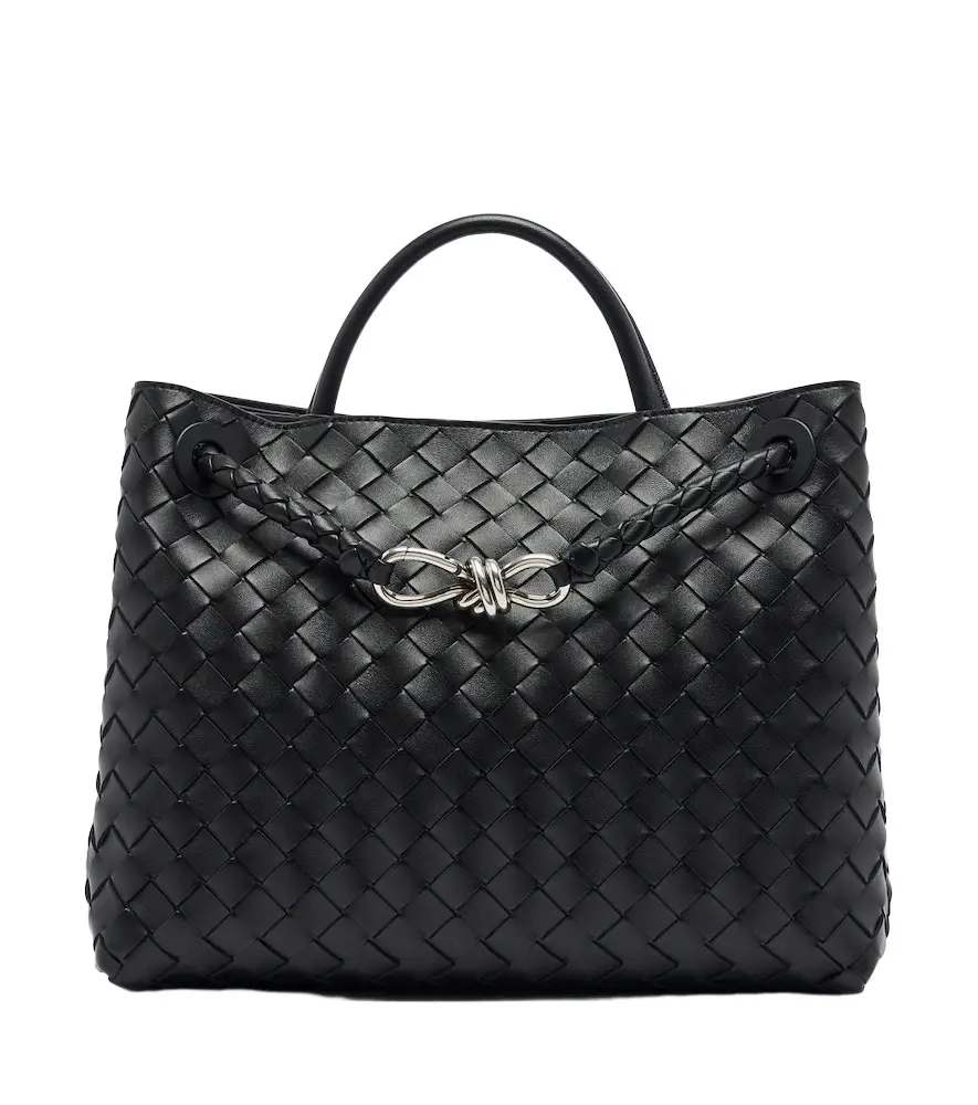 Andiamo Intrecciato Large leather top-handle bag