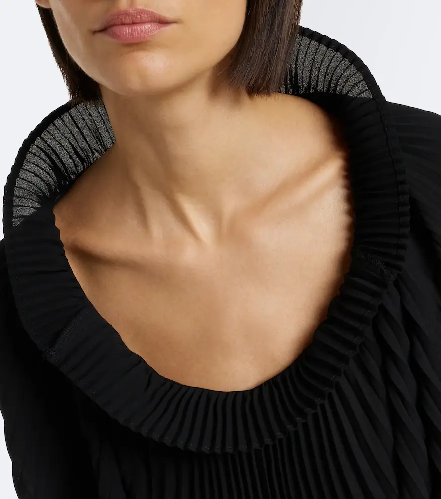 Junya Watanabe Pleated wool-paneled midi dress | Thumbnail 3 Junya Watanabe Pleated wool-paneled midi dress | Thumbnail 3