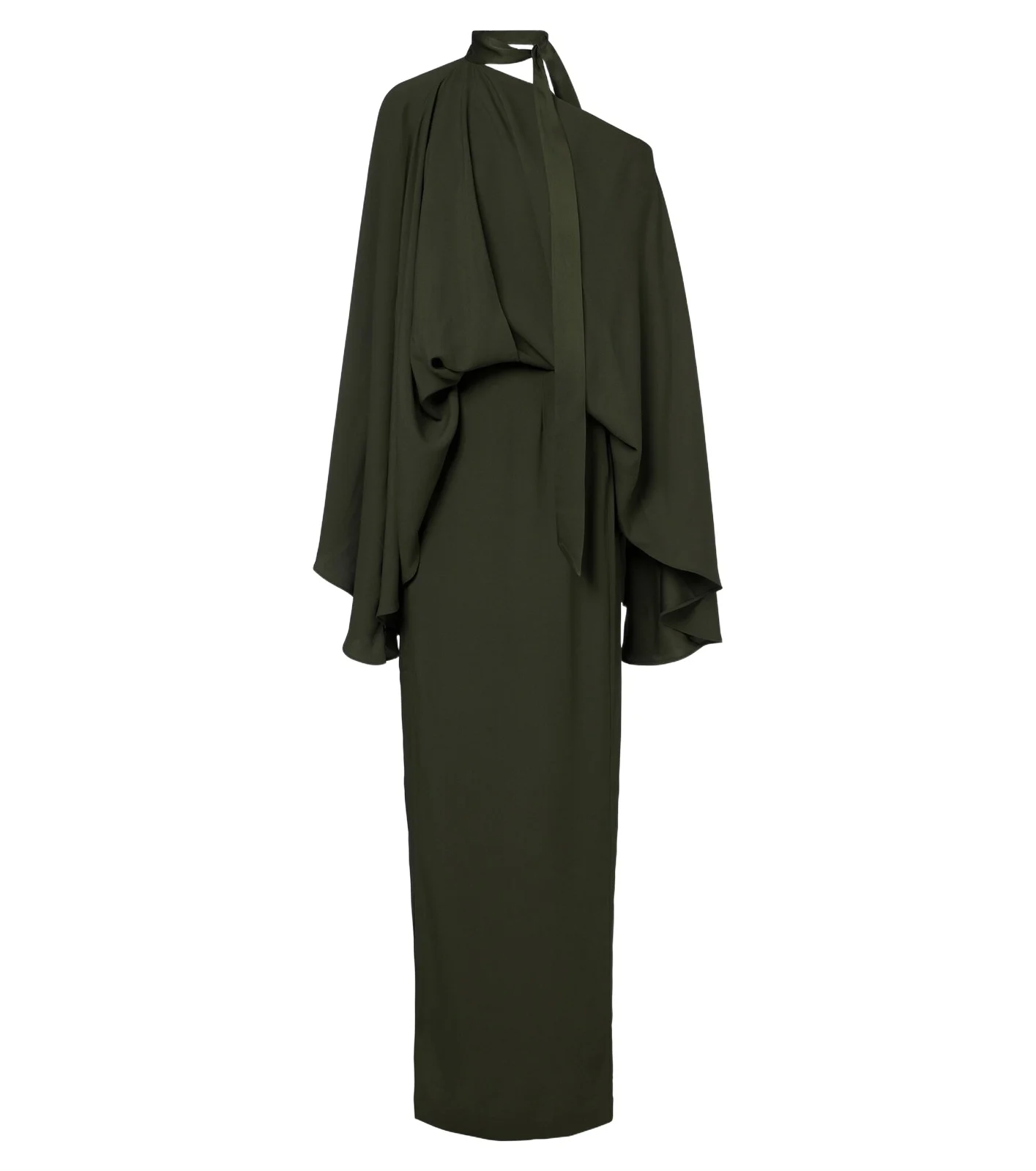 Brooks draped scarf-detail gown Brooks draped scarf-detail gown