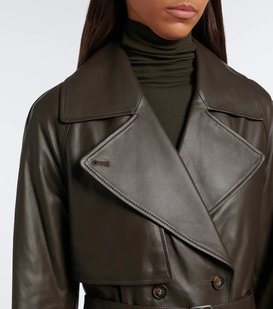 Vince Leather trench coat | Thumbnail 4 Vince Leather trench coat | Thumbnail 4