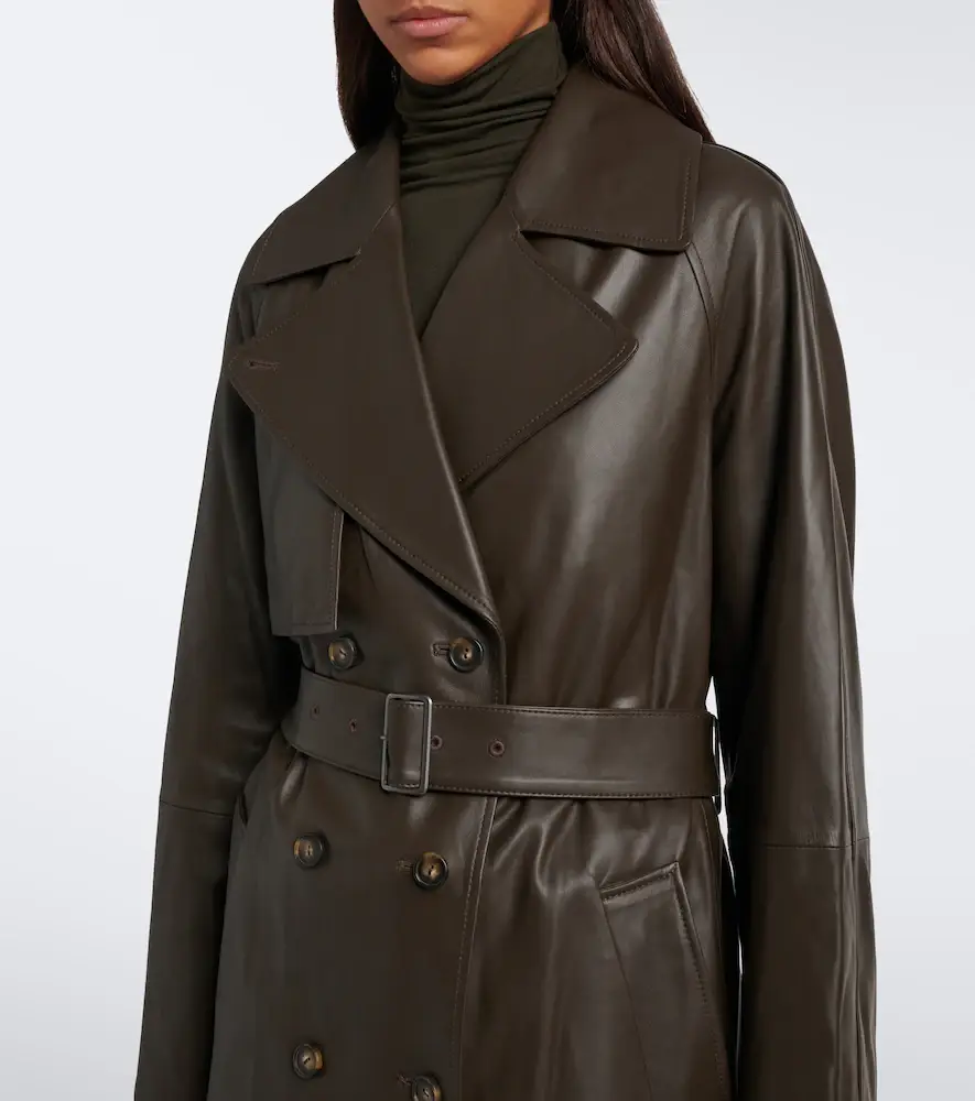 Vince Leather trench coat | Thumbnail 7 Vince Leather trench coat | Thumbnail 7