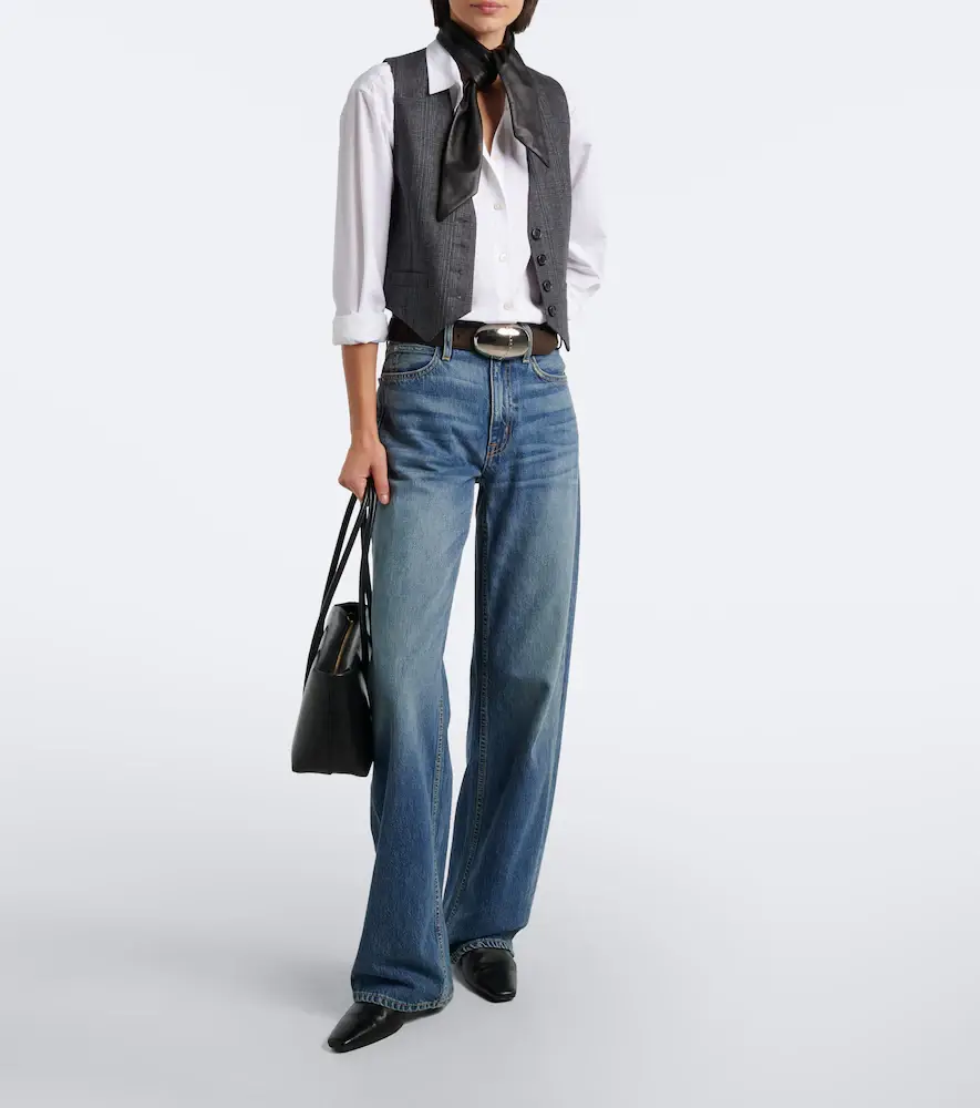 Nili Lotan Ismael checked wool and cashmere vest | Thumbnail 4