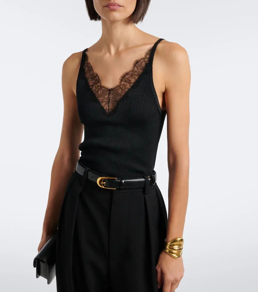 Nili Lotan Aronia ribbed-knit silk tank top | Thumbnail 2 Nili Lotan Aronia ribbed-knit silk tank top | Thumbnail 2