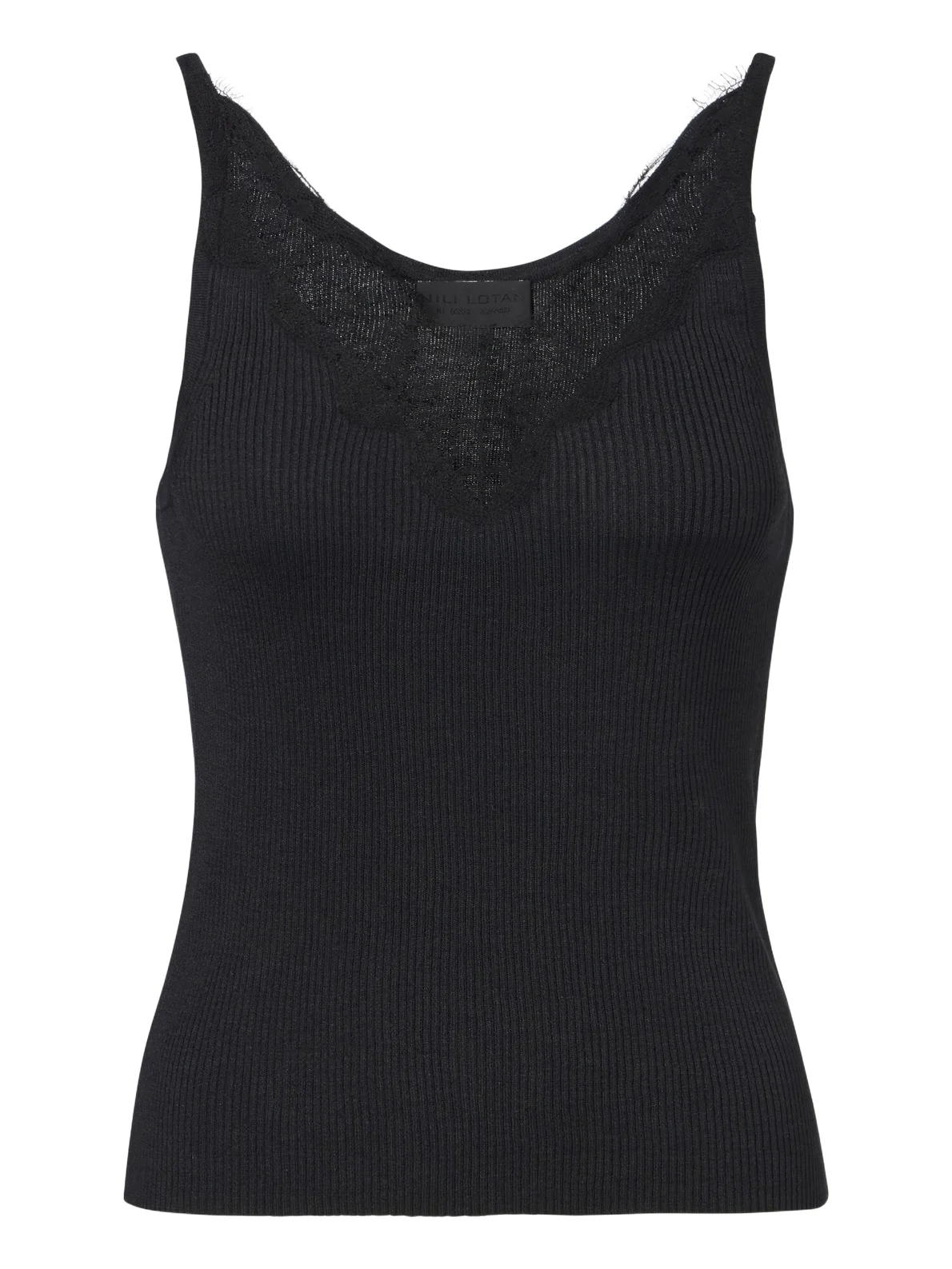 Aronia ribbed-knit silk tank top