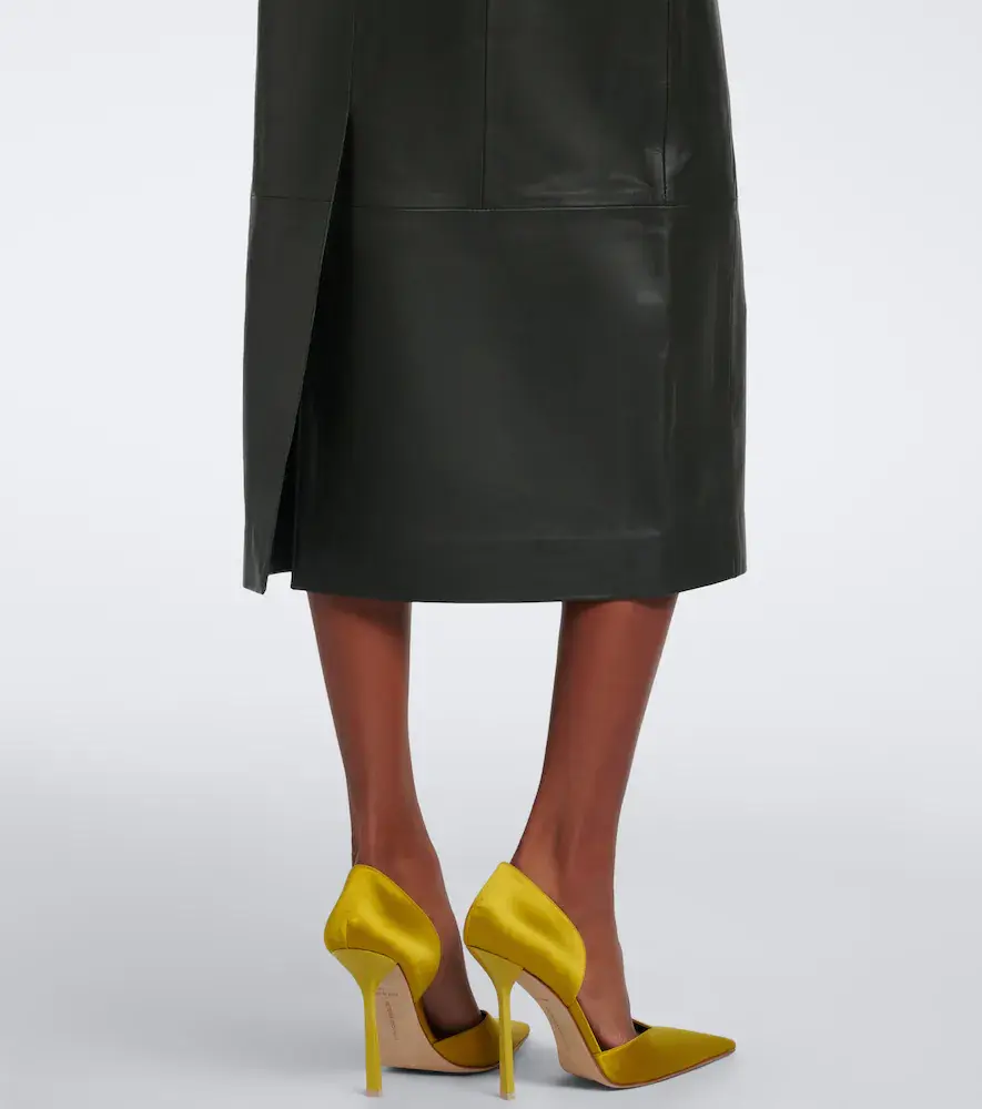 Vince Leather pencil skirt | Thumbnail 6