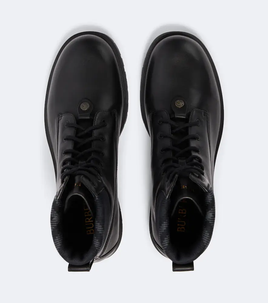 Burberry Check leather ankle boots | Thumbnail 5 Burberry Check leather ankle boots | Thumbnail 5