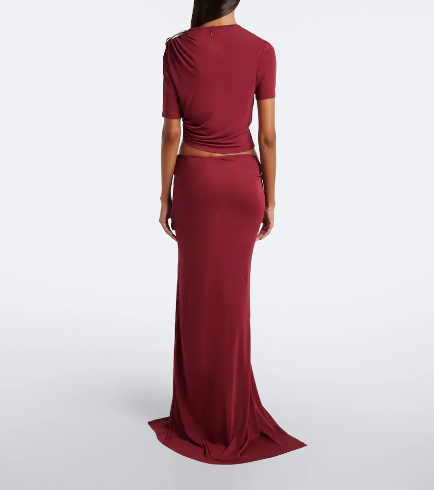 Christopher Esber Orica Crystal gathered jersey maxi skirt | Thumbnail 3 Christopher Esber Orica Crystal gathered jersey maxi skirt | Thumbnail 3
