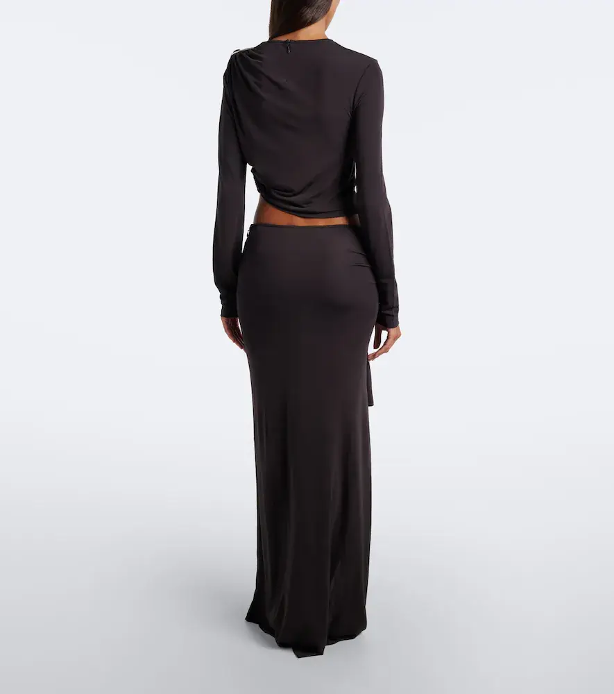 Christopher Esber Orica Crystal gathered jersey maxi skirt | Thumbnail 5 Christopher Esber Orica Crystal gathered jersey maxi skirt | Thumbnail 5
