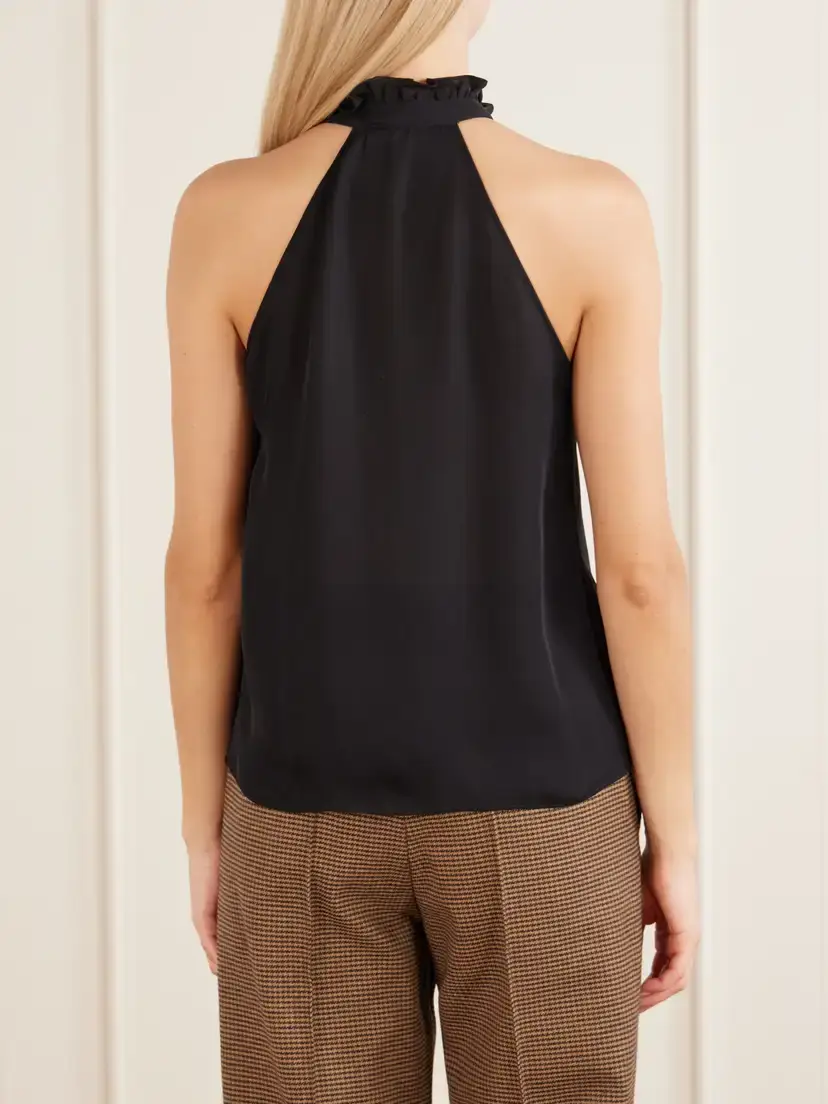 Nili Lotan Daniella Silk-georgette Halterneck Blouse | Thumbnail 4 Nili Lotan Daniella Silk-georgette Halterneck Blouse | Thumbnail 4