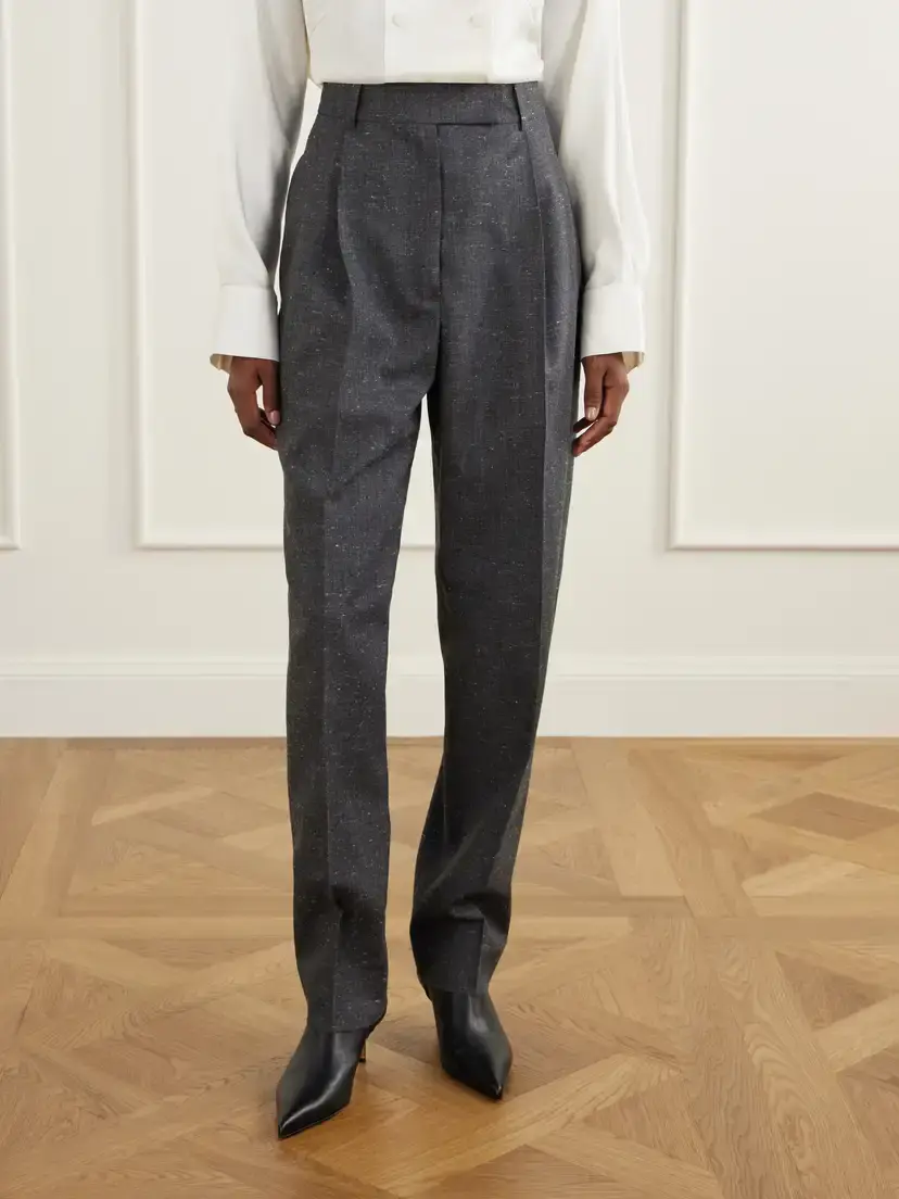 RÓHE Daria Pleated Wool-blend Tapered Pants | Thumbnail 3 RÓHE Daria Pleated Wool-blend Tapered Pants | Thumbnail 3