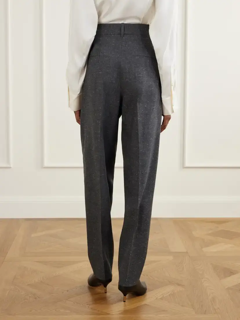 RÓHE Daria Pleated Wool-blend Tapered Pants | Thumbnail 4 RÓHE Daria Pleated Wool-blend Tapered Pants | Thumbnail 4