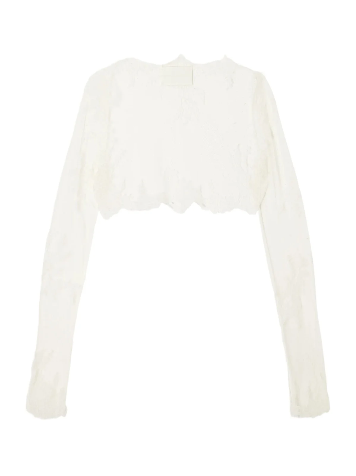 Danielle Frankel Taylor Lace-appliqué Tulle Cropped Bolero