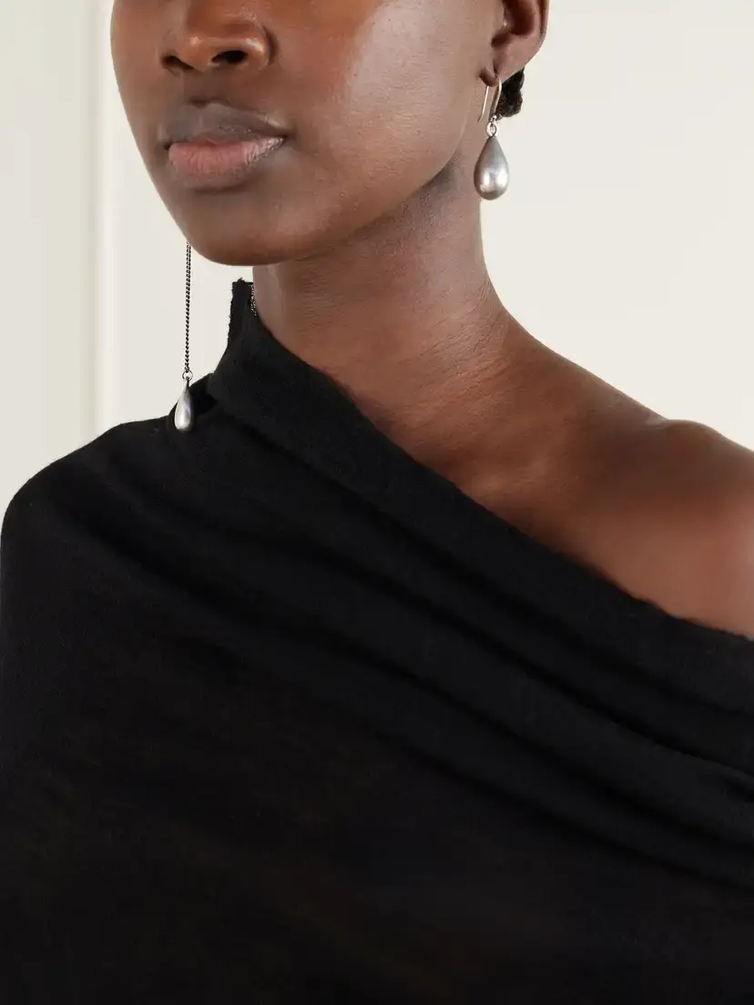 Ann Demeulemeester Judith Chain-embellished Silver Drop Earrings | Thumbnail 2 Ann Demeulemeester Judith Chain-embellished Silver Drop Earrings | Thumbnail 2