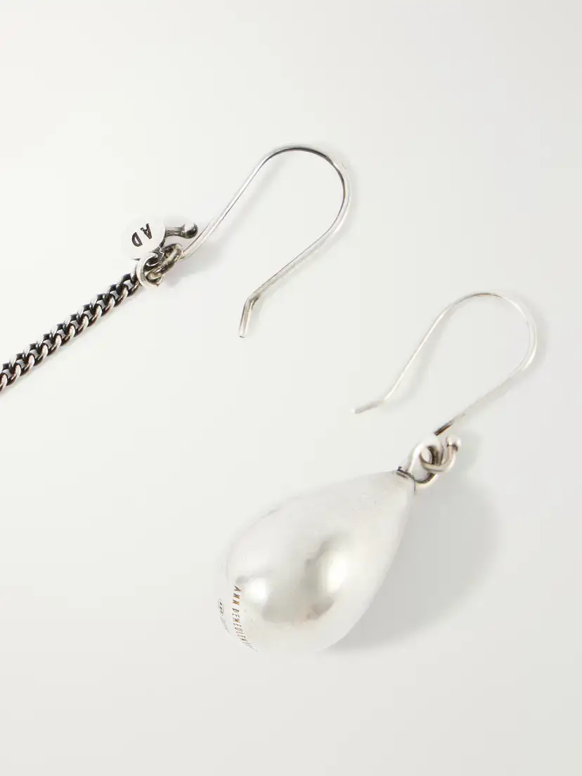 Ann Demeulemeester Judith Chain-embellished Silver Drop Earrings | Thumbnail 3 Ann Demeulemeester Judith Chain-embellished Silver Drop Earrings | Thumbnail 3