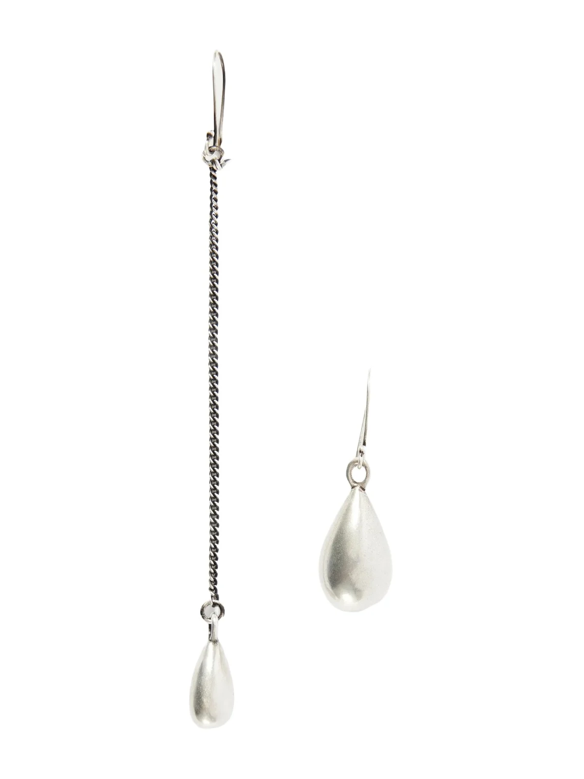 Ann Demeulemeester Judith Chain-embellished Silver Drop Earrings
