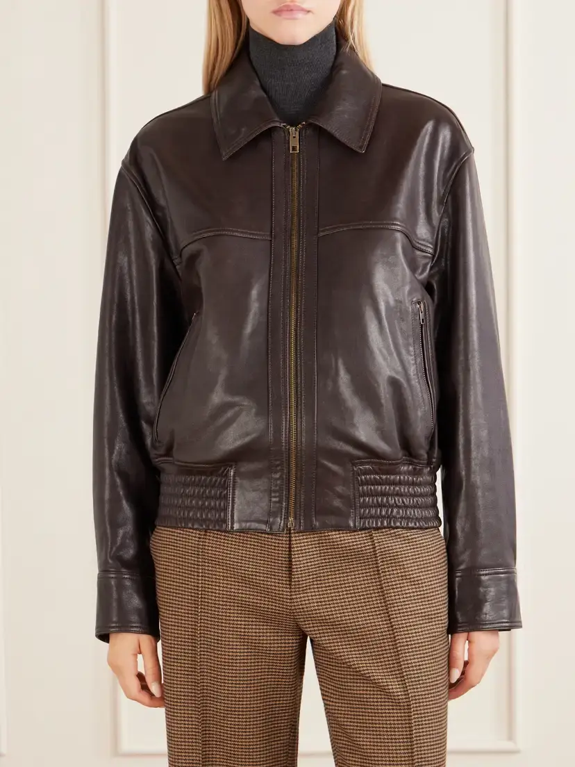Nili Lotan Aime Leather Bomber Jacket | Thumbnail 3