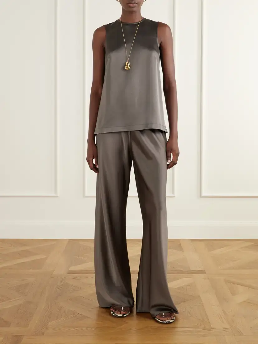 La Ligne Colby Satin Wide-leg Pants | Thumbnail 2 La Ligne Colby Satin Wide-leg Pants | Thumbnail 2