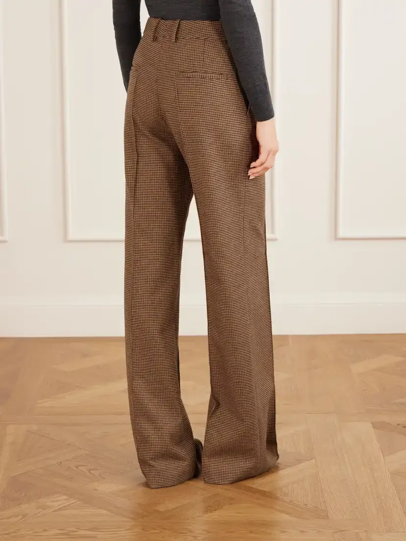 Nili Lotan Etoile Pleated Virgin Wool-herringbone Straight-leg Pants | Thumbnail 4 Nili Lotan Etoile Pleated Virgin Wool-herringbone Straight-leg Pants | Thumbnail 4
