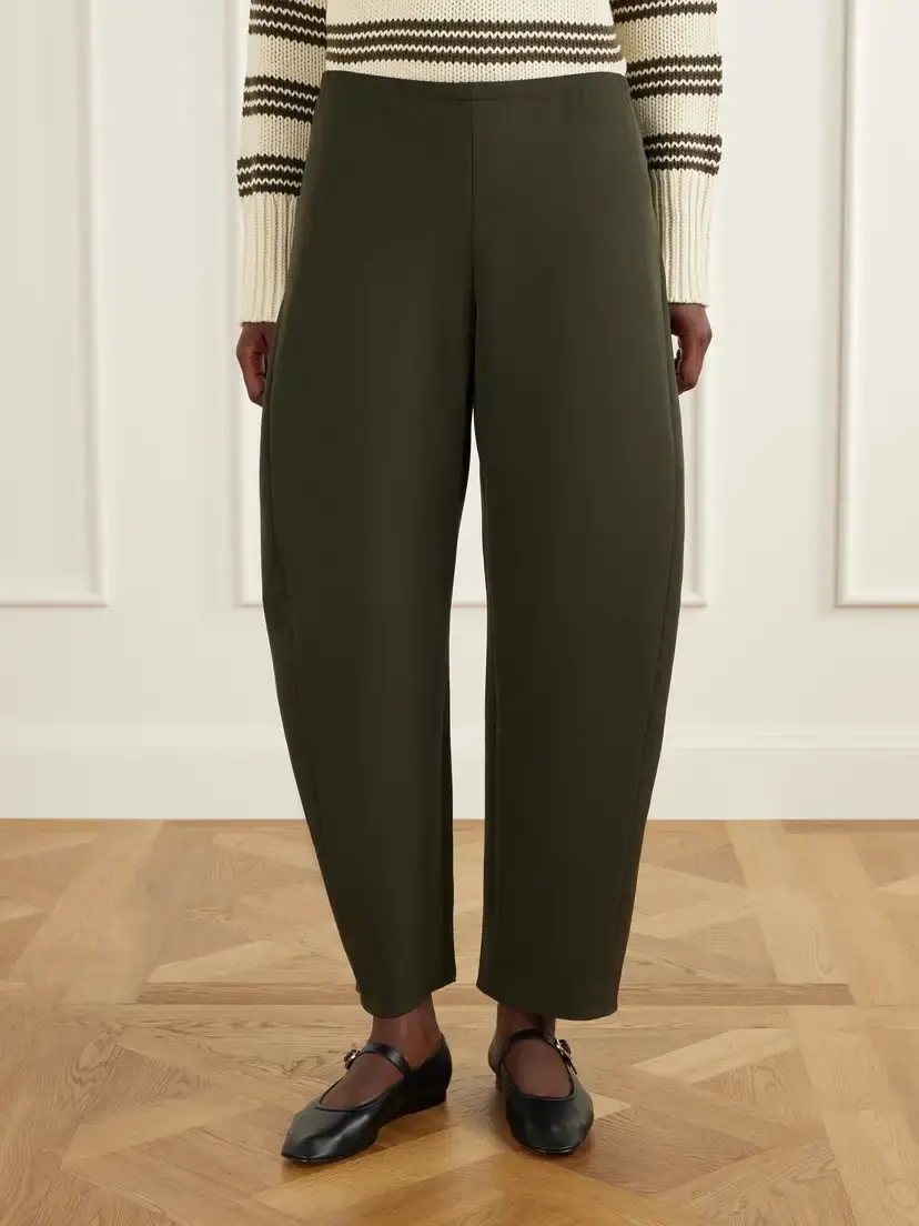 La Ligne Colby Recycled-crepe Barrel-leg Pants | Thumbnail 3 La Ligne Colby Recycled-crepe Barrel-leg Pants | Thumbnail 3