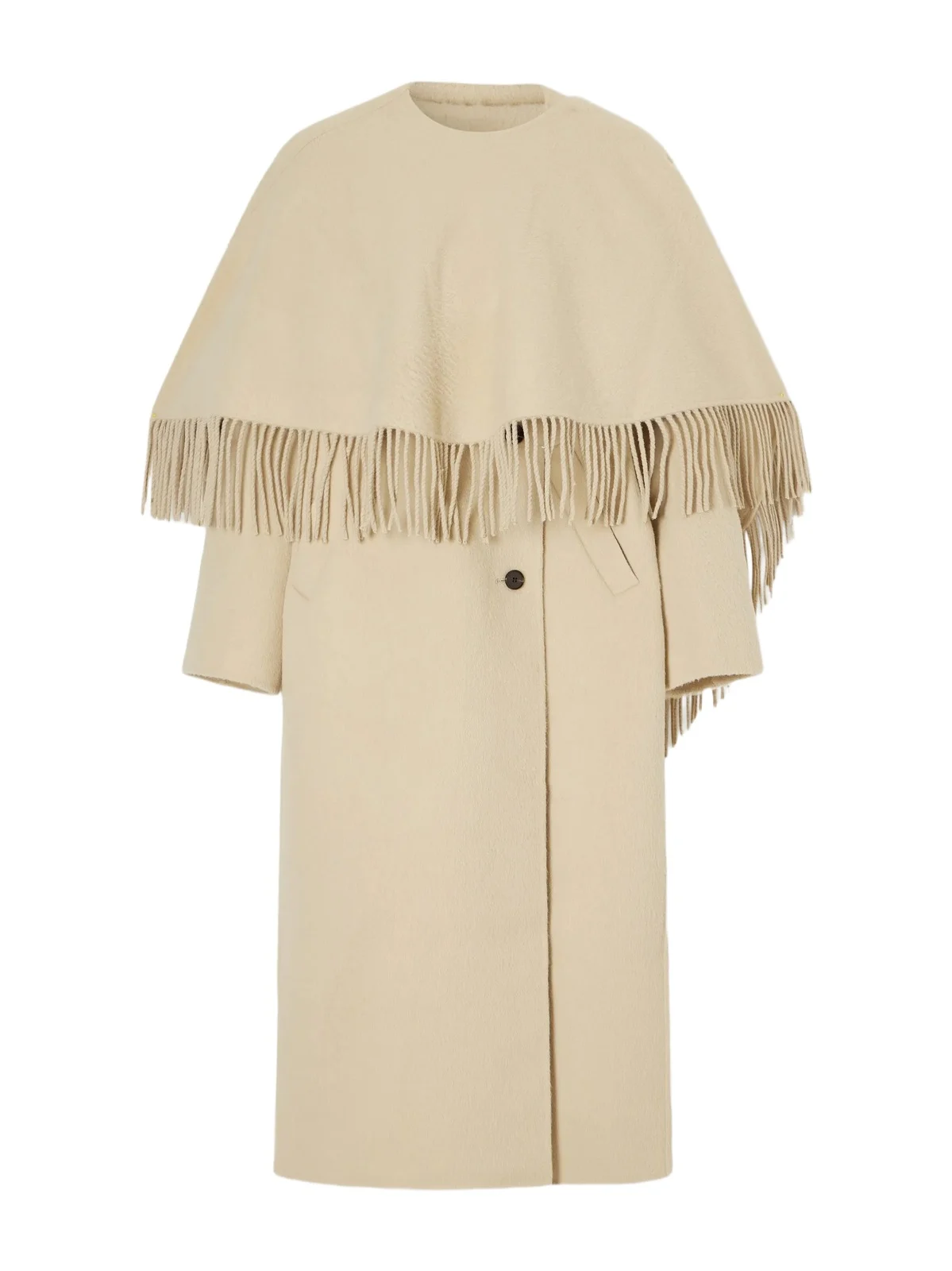 RÓHE Layered Fringed Wool And Alpaca-blend Coat - Neutrals