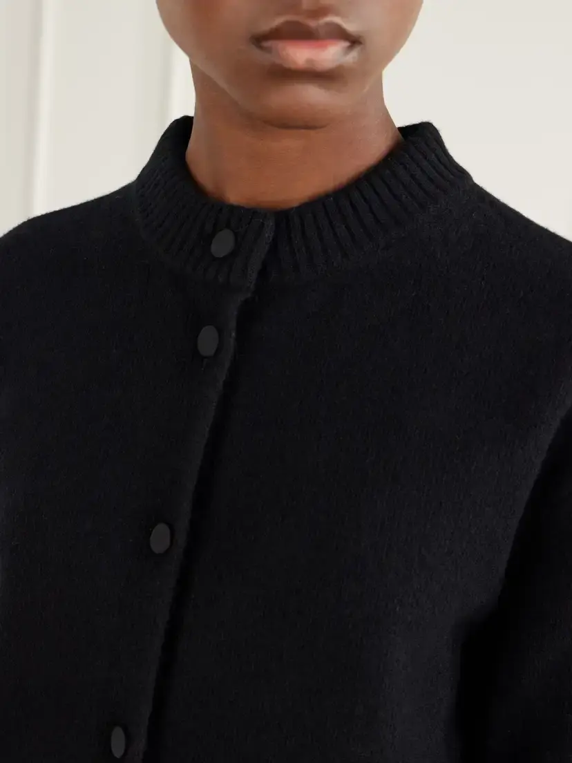 RÓHE Calf Hair-trimmed Wool-blend Cardigan | Thumbnail 5 RÓHE Calf Hair-trimmed Wool-blend Cardigan | Thumbnail 5