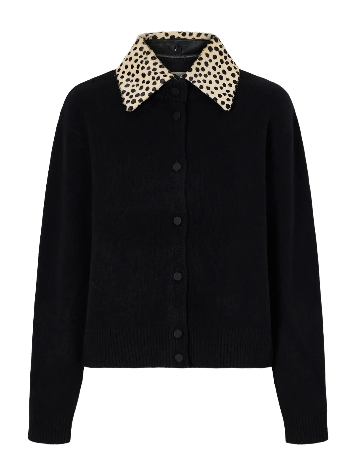Calf Hair-trimmed Wool-blend Cardigan Calf Hair-trimmed Wool-blend Cardigan