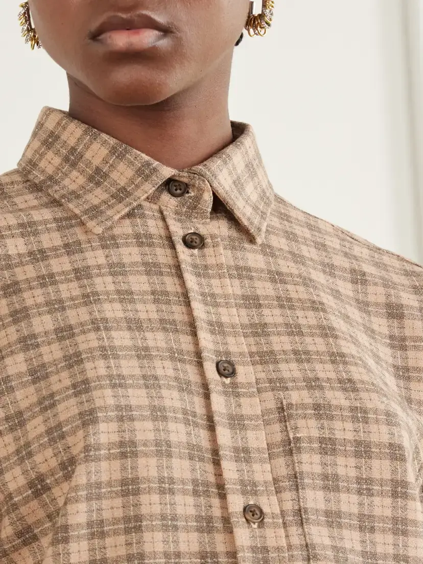 RÓHE Checked Wool-blend Shirt | Thumbnail 4 RÓHE Checked Wool-blend Shirt | Thumbnail 4