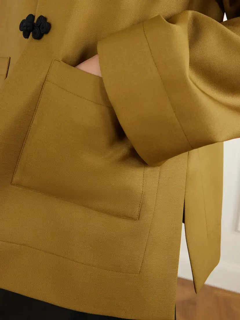 RÓHE Virgin Wool And Mohair-blend Jacket - Yellow | Thumbnail 4 RÓHE Virgin Wool And Mohair-blend Jacket - Yellow | Thumbnail 4