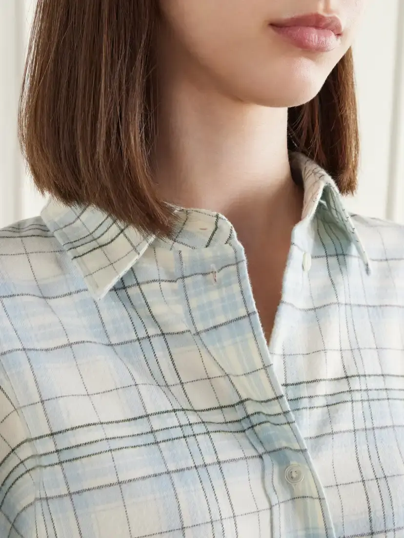 RÓHE Checked Cotton-flannel Shirt | Thumbnail 4