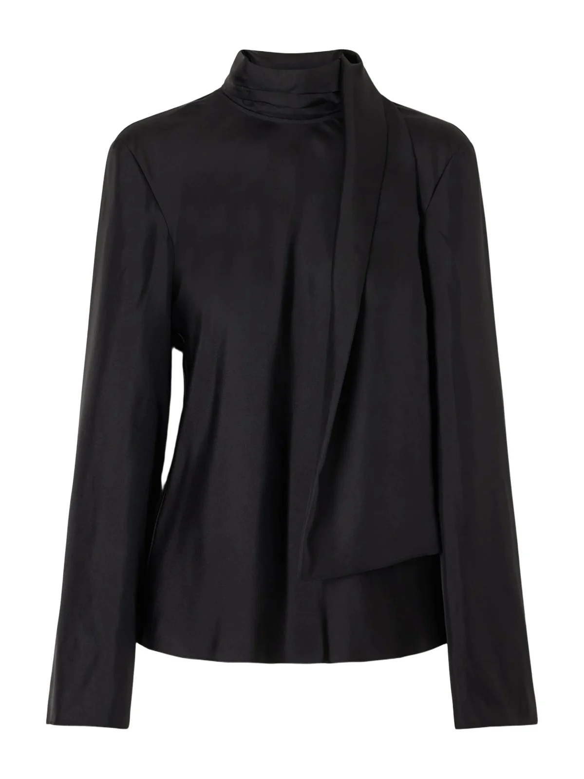 Tie-detailed Silk-satin Blouse