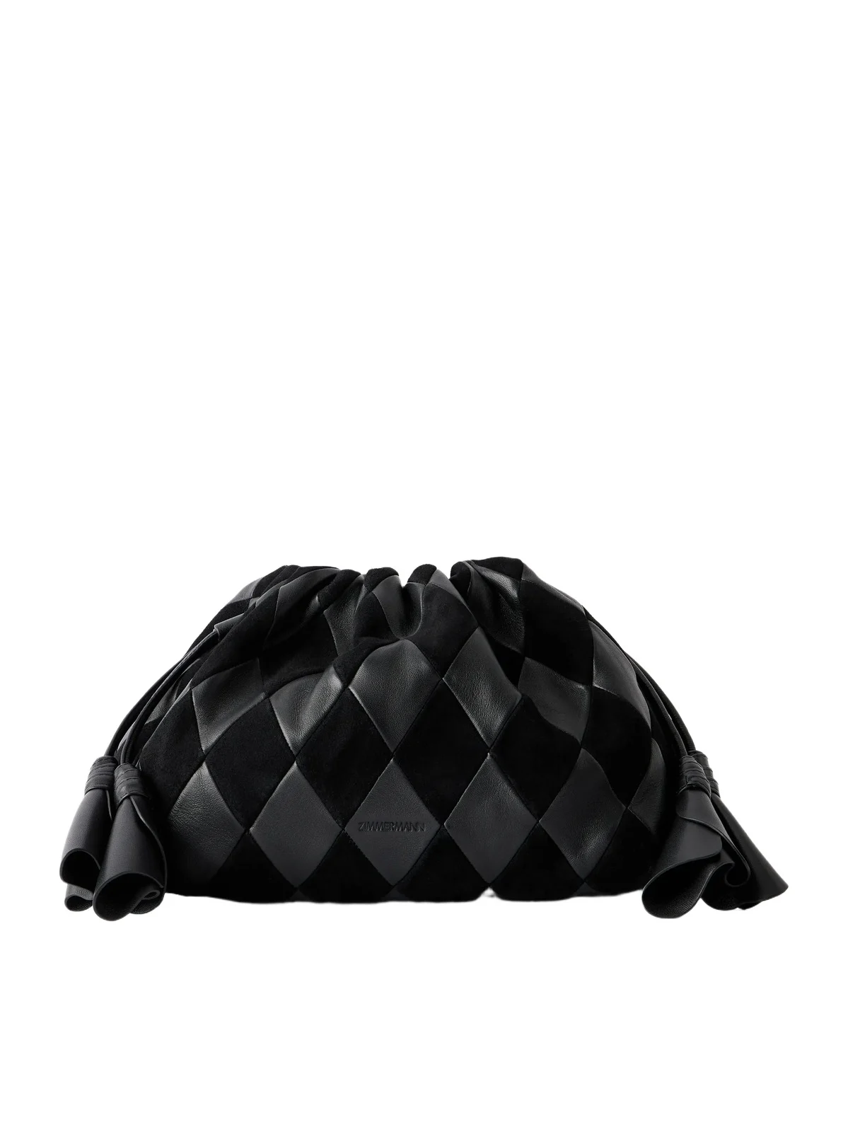 Zimmermann Cloud 91 Medium Suede And Textured Leather Clutch