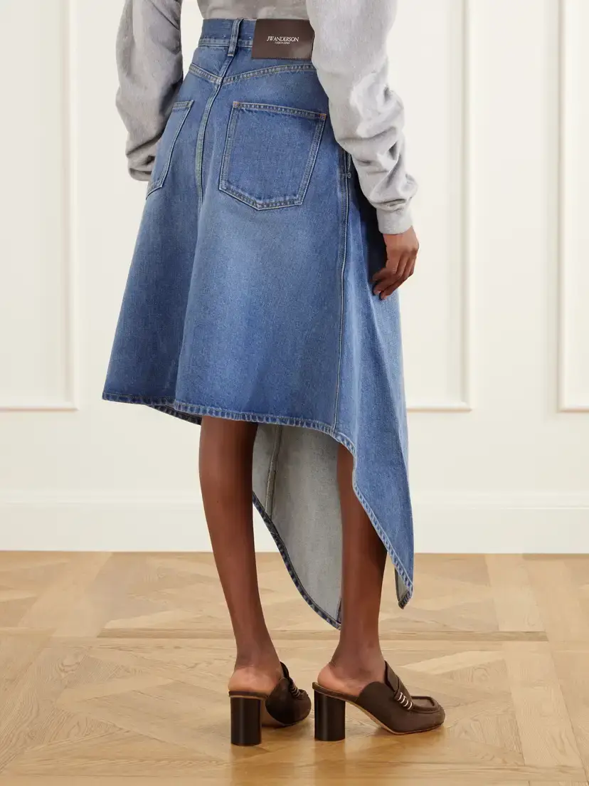 JW Anderson Drop Front Denim Midi Skirt | Thumbnail 3 JW Anderson Drop Front Denim Midi Skirt | Thumbnail 3