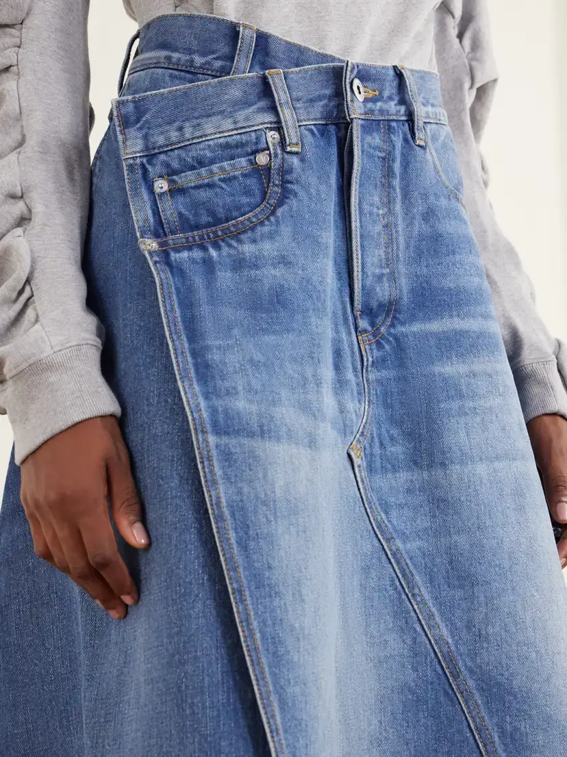 JW Anderson Drop Front Denim Midi Skirt | Thumbnail 4 JW Anderson Drop Front Denim Midi Skirt | Thumbnail 4