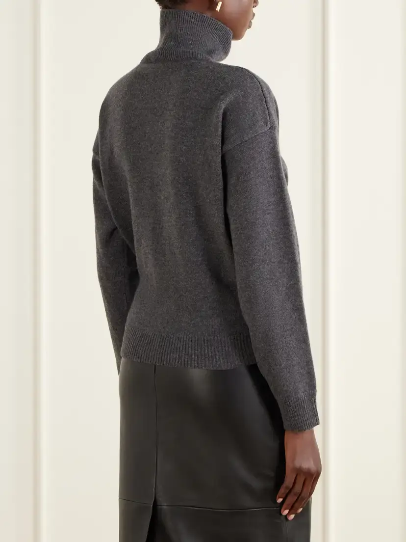 RÓHE Asymmetric Wool And Cashmere-blend Turtleneck Sweater | Thumbnail 3 RÓHE Asymmetric Wool And Cashmere-blend Turtleneck Sweater | Thumbnail 3