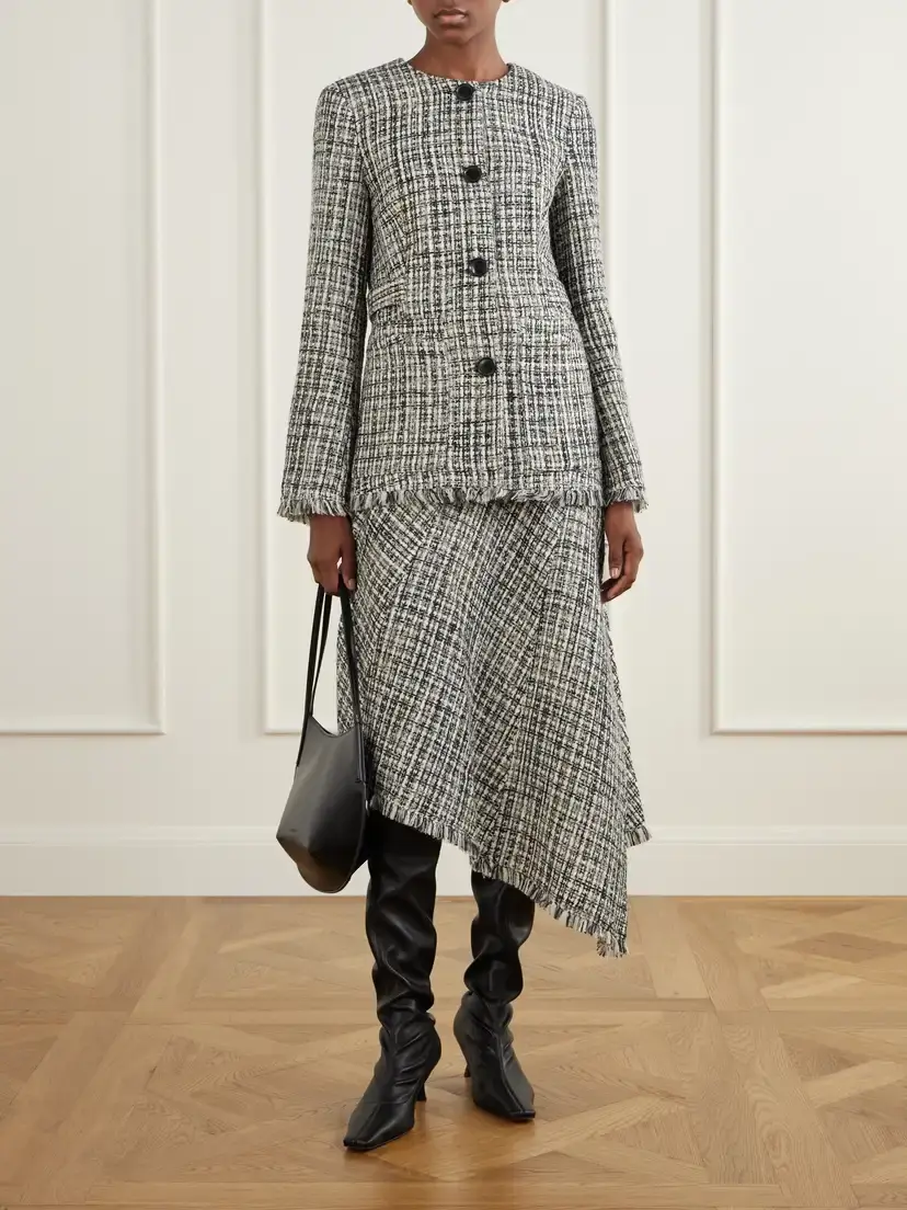 Proenza Schouler White Label Layne Tweed Midi Skirt | Thumbnail 2