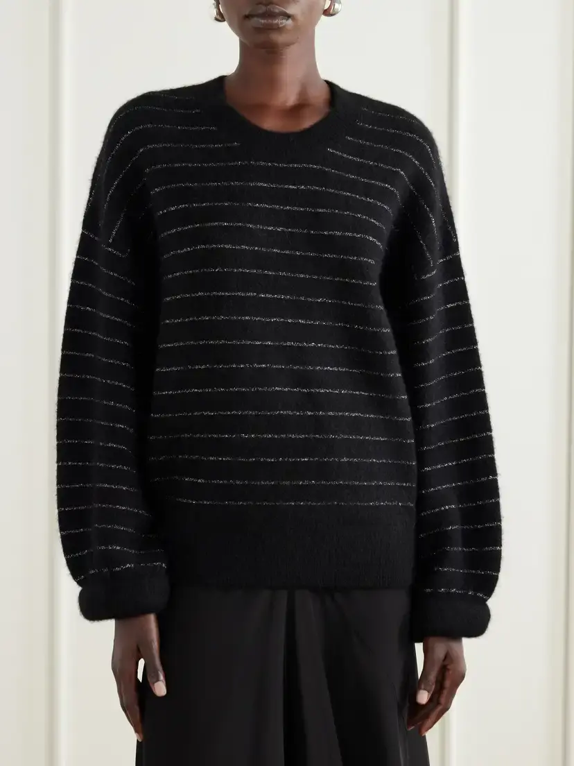 Isabel Marant Stacy Striped Embellished Sweater | Thumbnail 3