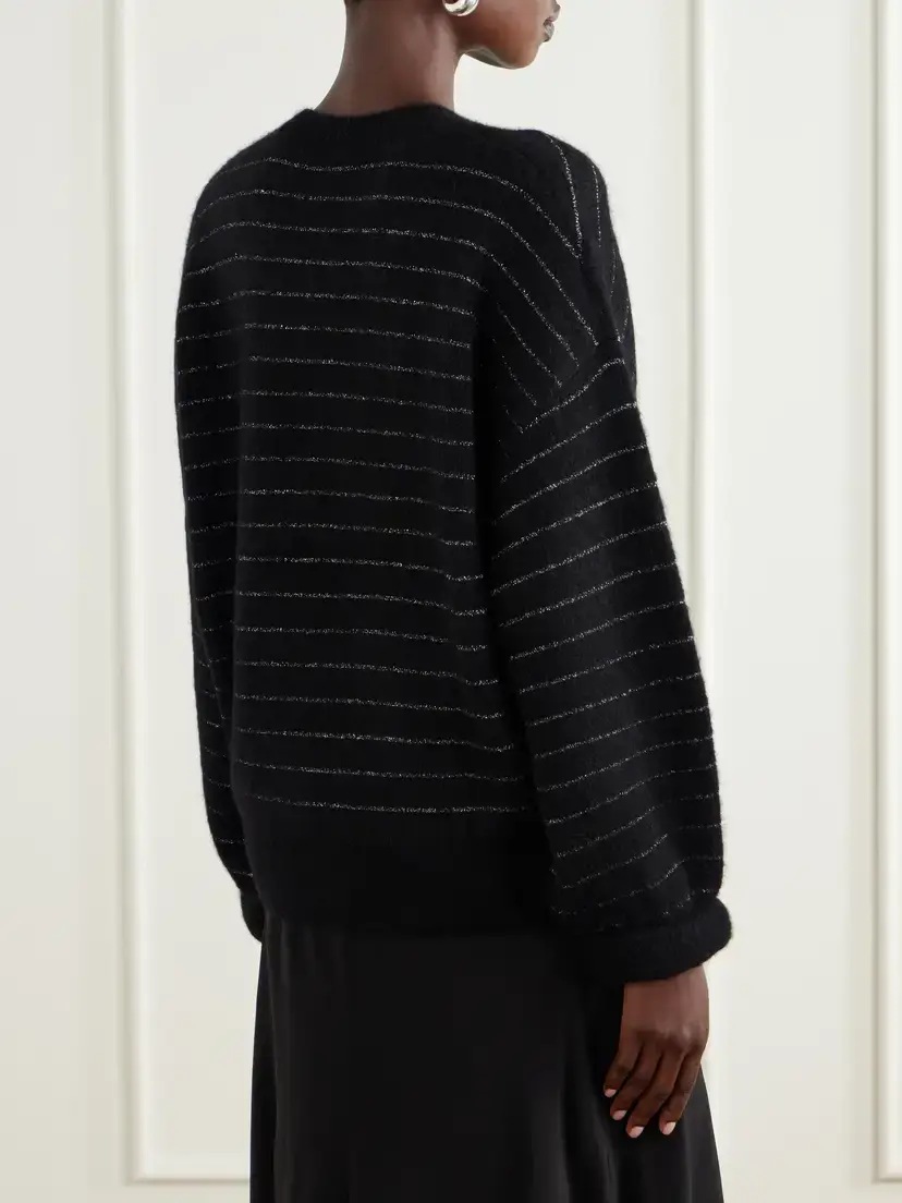 Isabel Marant Stacy Striped Embellished Sweater | Thumbnail 4