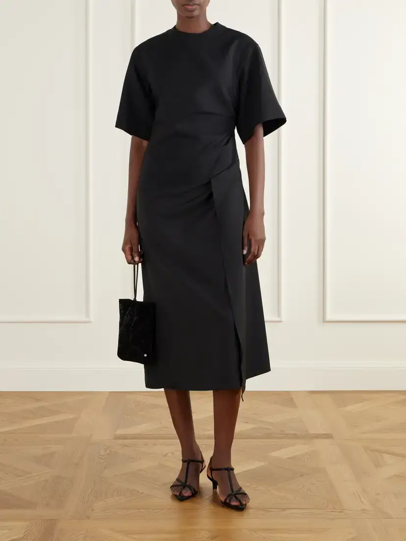 RÓHE Gathered Crepe Midi Dress | Thumbnail 2 RÓHE Gathered Crepe Midi Dress | Thumbnail 2