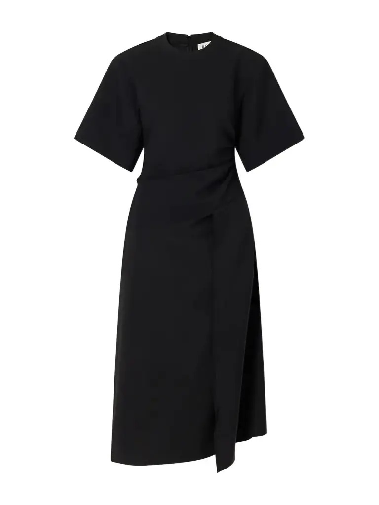 RÓHE Gathered Crepe Midi Dress