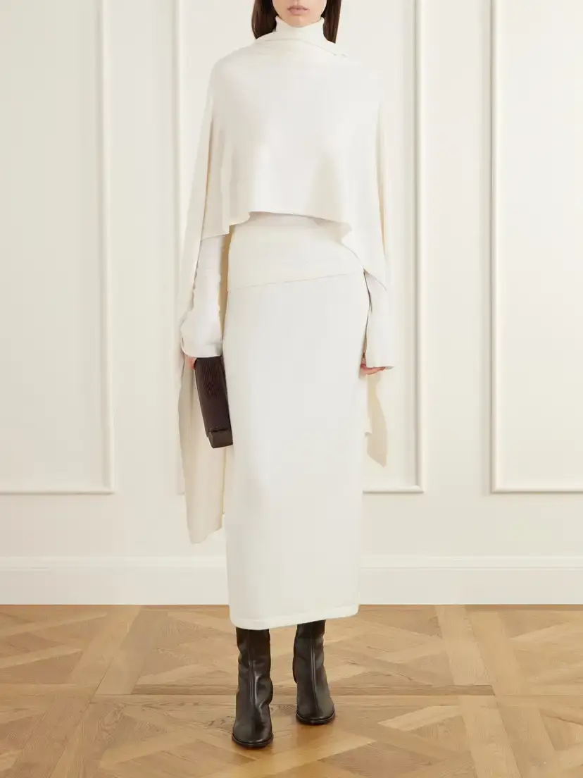 The Park Marie Cashmere And Silk-blend Wrap - White | Thumbnail 4