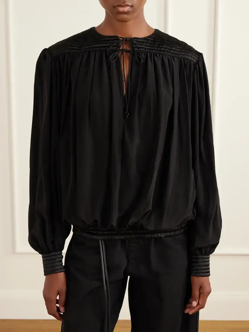 Isabel Marant Dovane Silk-satin Blouse | Thumbnail 3 Isabel Marant Dovane Silk-satin Blouse | Thumbnail 3