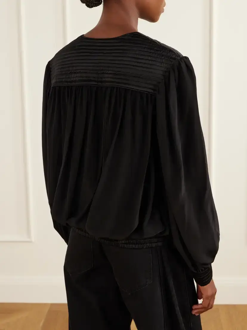 Isabel Marant Dovane Silk-satin Blouse | Thumbnail 4 Isabel Marant Dovane Silk-satin Blouse | Thumbnail 4