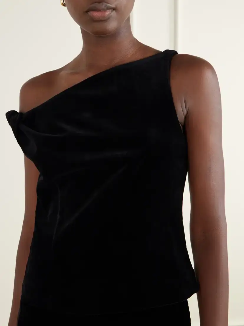 RÓHE Draped Cotton-velvet Top | Thumbnail 4 RÓHE Draped Cotton-velvet Top | Thumbnail 4