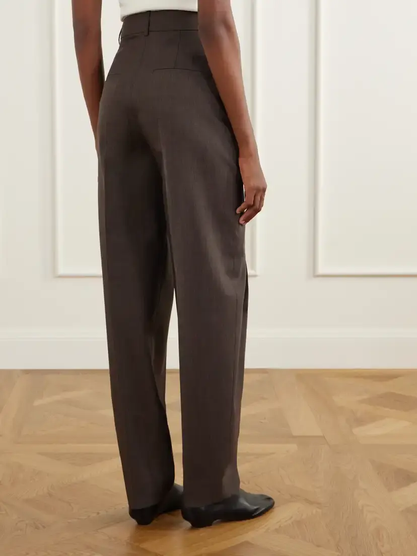 RÓHE Daria Pleated Virgin Wool Tapered Pants | Thumbnail 4 RÓHE Daria Pleated Virgin Wool Tapered Pants | Thumbnail 4