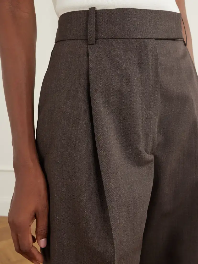 RÓHE Daria Pleated Virgin Wool Tapered Pants | Thumbnail 5 RÓHE Daria Pleated Virgin Wool Tapered Pants | Thumbnail 5
