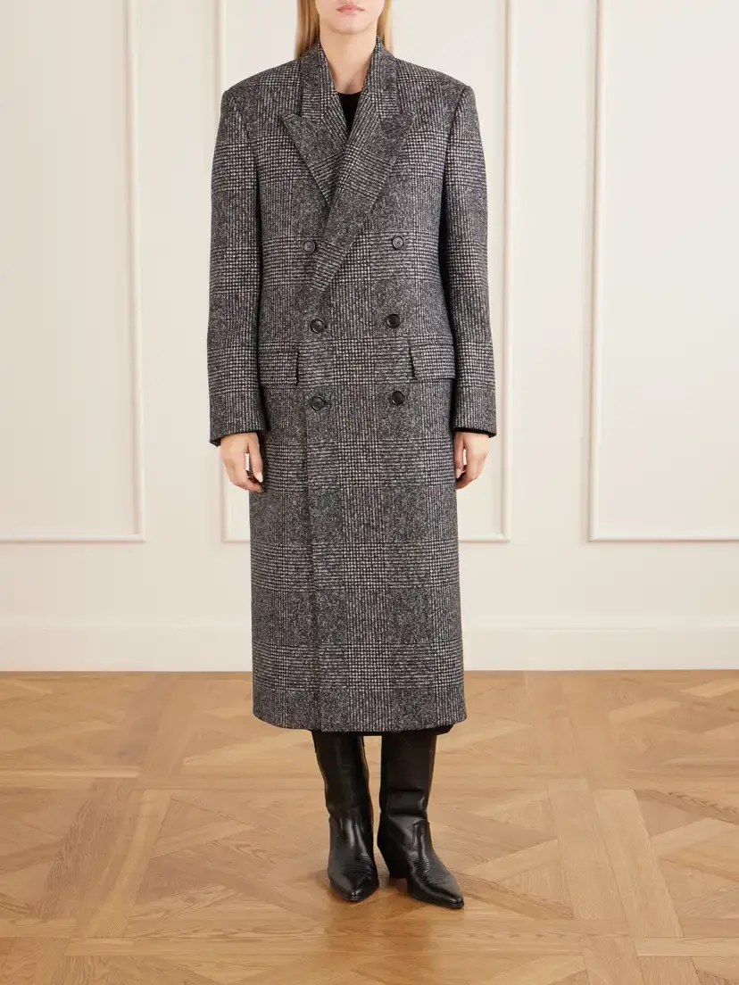 Nili Lotan Edmond Double-breasted Checked Wool-blend Coat | Thumbnail 3 Nili Lotan Edmond Double-breasted Checked Wool-blend Coat | Thumbnail 3