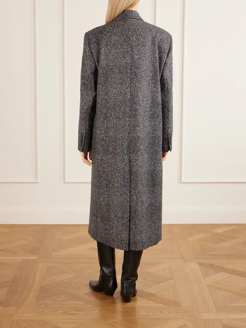 Nili Lotan Edmond Double-breasted Checked Wool-blend Coat | Thumbnail 4 Nili Lotan Edmond Double-breasted Checked Wool-blend Coat | Thumbnail 4