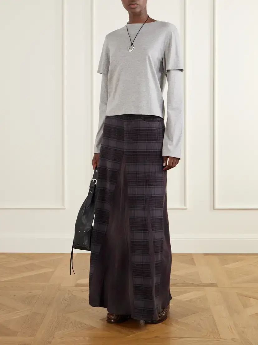 Our Legacy Rebel Checked Cotton-flannel Maxi Skirt | Thumbnail 2