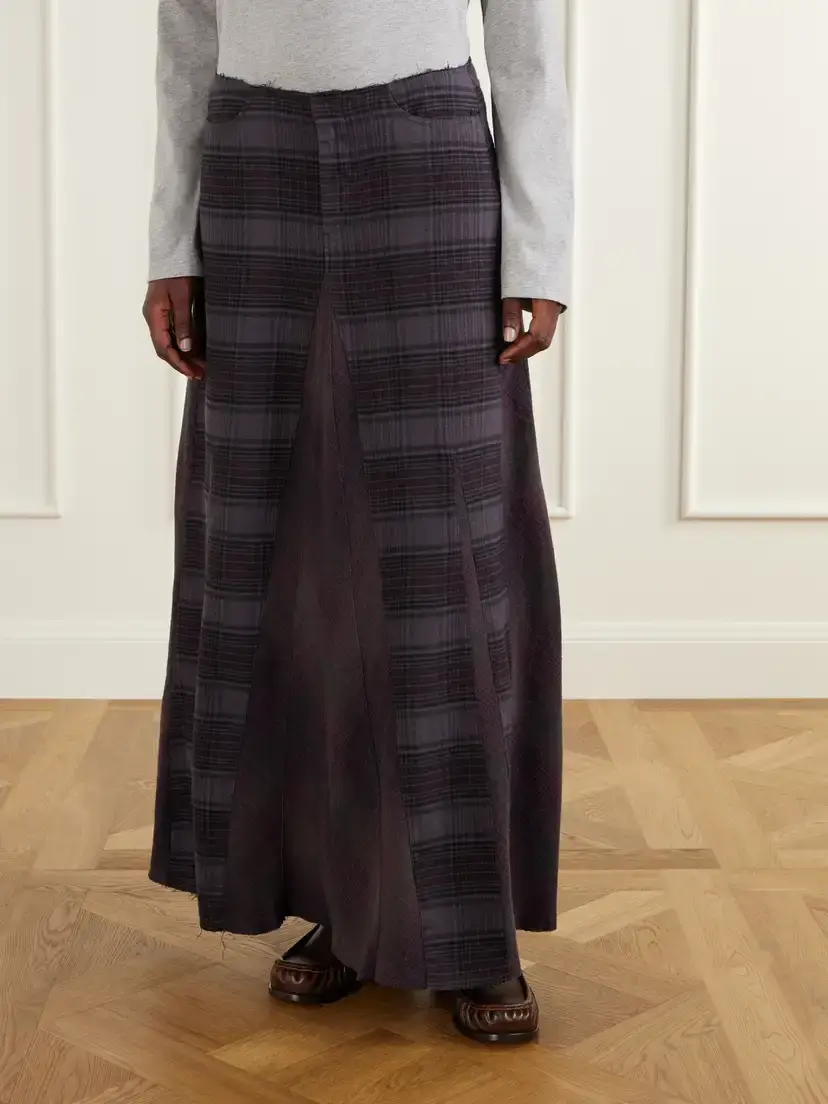Our Legacy Rebel Checked Cotton-flannel Maxi Skirt | Thumbnail 3