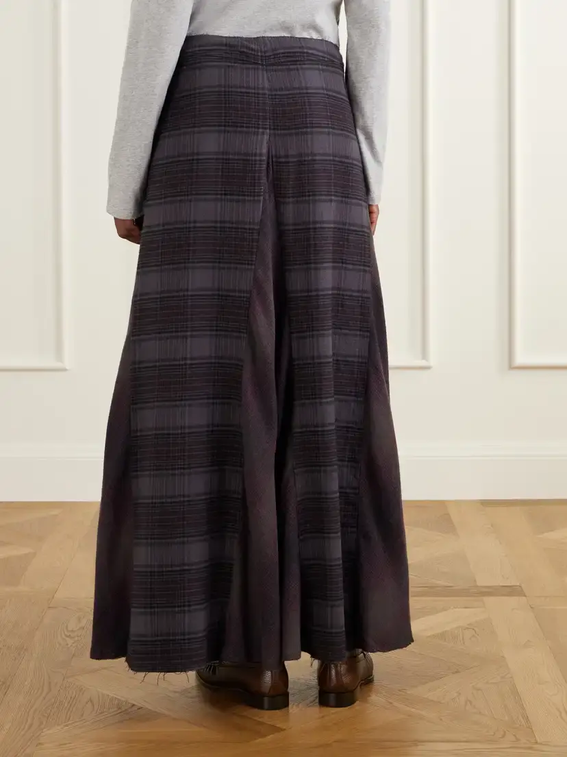 Our Legacy Rebel Checked Cotton-flannel Maxi Skirt | Thumbnail 4